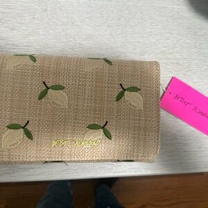 Betsey Johnson Tan and Green Textured Wallet